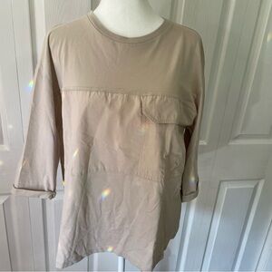 Zara basic top in khaki color, size XL